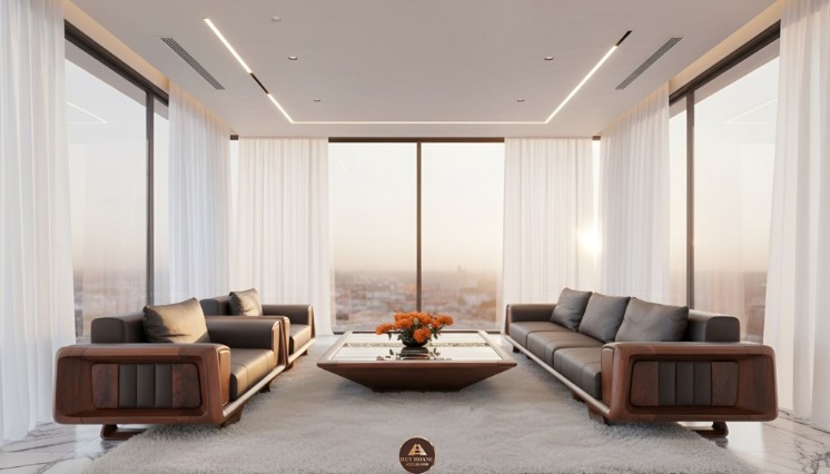 sofa gỗ óc chó 